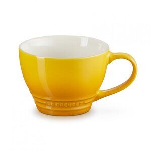 Le Creuset Stoneware Set of 2 Bistro Mug Giant Cappuccino 14oz Nectar Yellow NEW